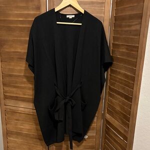 LOFT Black Poncho Sweater
